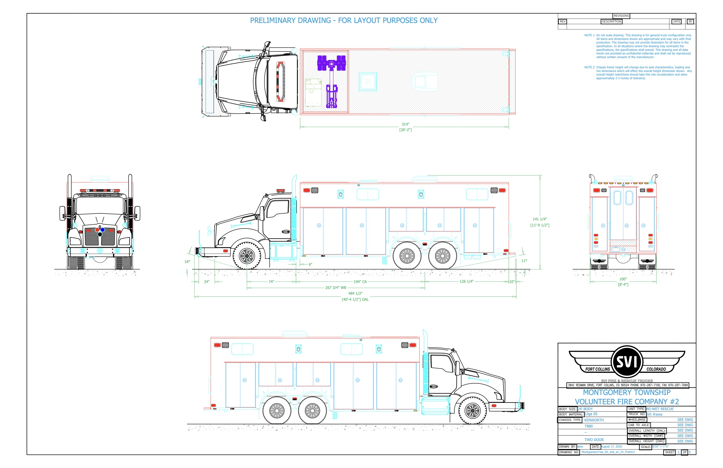 Sheet 1: SVI Heavy Rescue Exterior Elevations